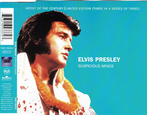 Elvis Presley : Suspicious Minds (CD, Shape, Maxi, Ltd, CD3)